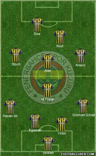 Fenerbahçe SK Formation 2012