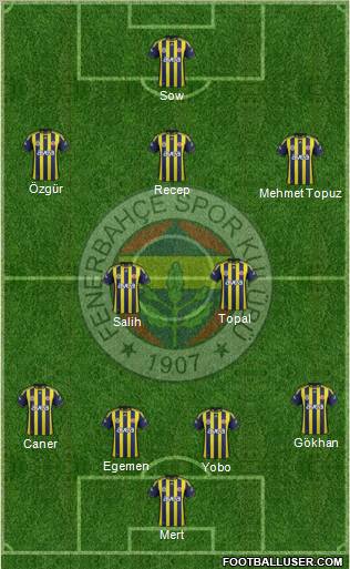 Fenerbahçe SK Formation 2012