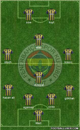 Fenerbahçe SK Formation 2012