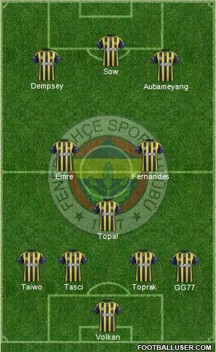 Fenerbahçe SK Formation 2012
