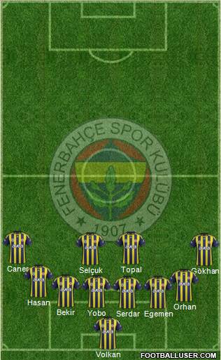 Fenerbahçe SK Formation 2012