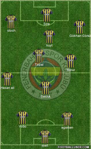 Fenerbahçe SK Formation 2012