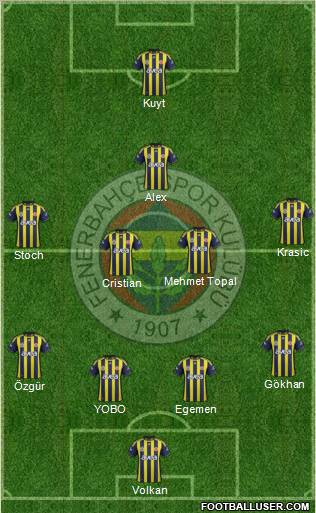 Fenerbahçe SK Formation 2012