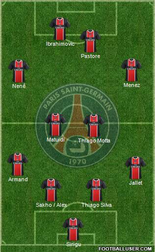 Paris Saint-Germain Formation 2012