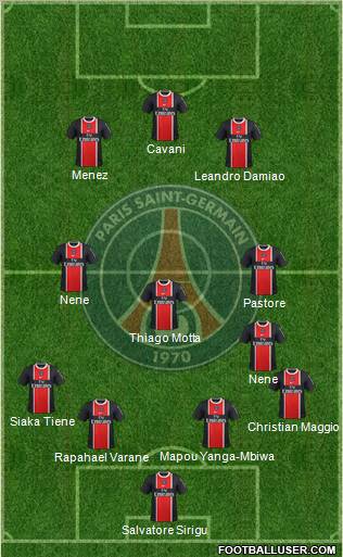 Paris Saint-Germain Formation 2012