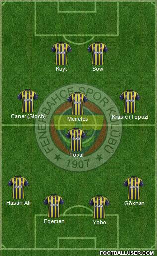 Fenerbahçe SK Formation 2012