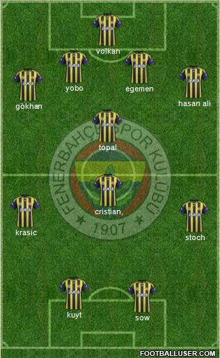 Fenerbahçe SK Formation 2012