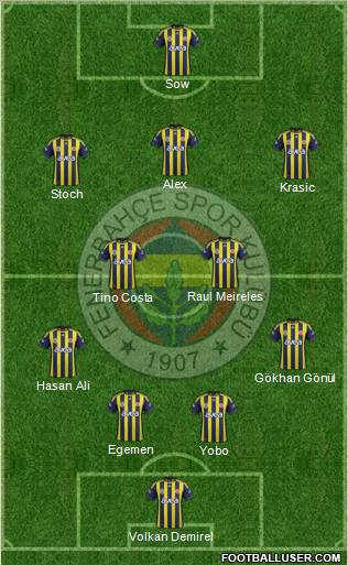 Fenerbahçe SK Formation 2012