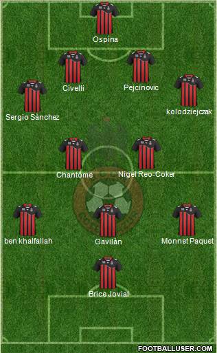 OGC Nice Côte d'Azur Formation 2012
