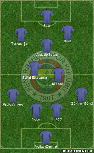 Fenerbahçe SK Formation 2012