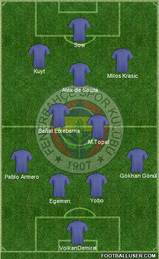 Fenerbahçe SK Formation 2012