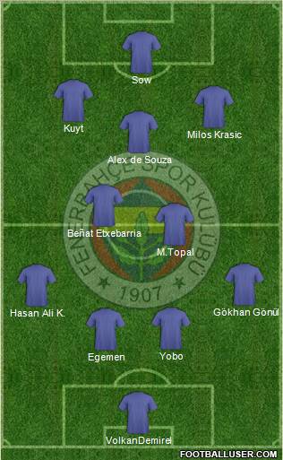 Fenerbahçe SK Formation 2012