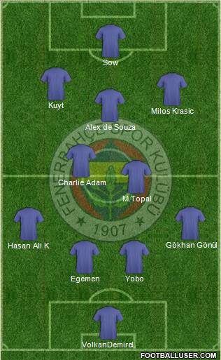 Fenerbahçe SK Formation 2012