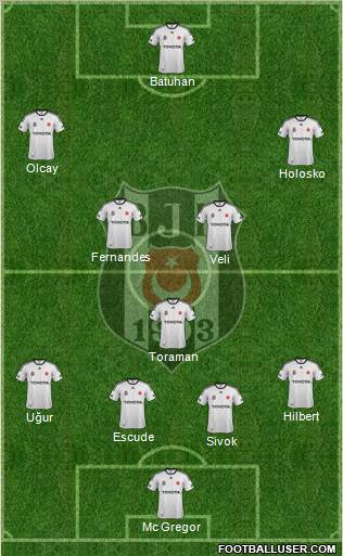 Besiktas JK Formation 2012
