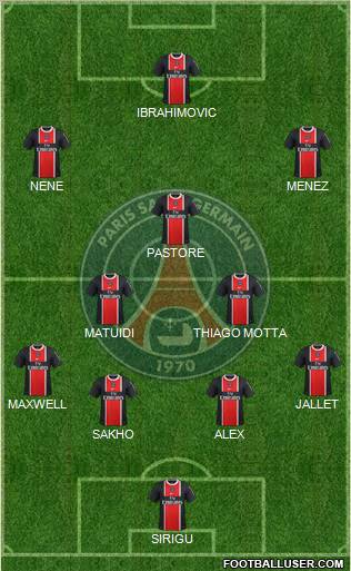 Paris Saint-Germain Formation 2012