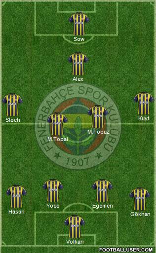 Fenerbahçe SK Formation 2012