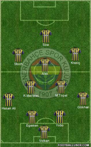 Fenerbahçe SK Formation 2012