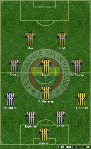 Fenerbahçe SK Formation 2012