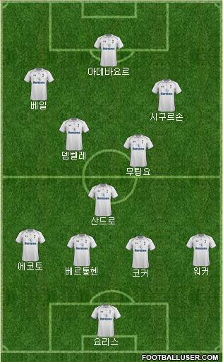 Tottenham Hotspur Formation 2012