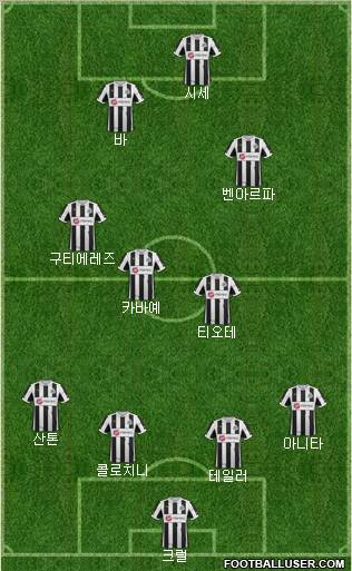 Newcastle United Formation 2012