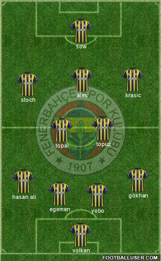 Fenerbahçe SK Formation 2012