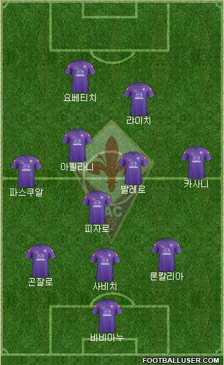 Fiorentina Formation 2012