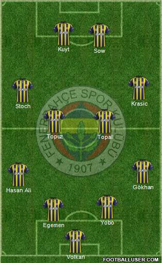 Fenerbahçe SK Formation 2012