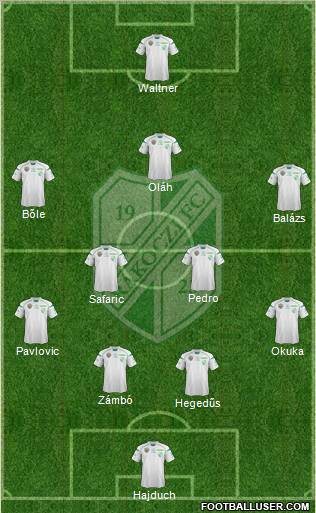 Kaposvári Rákóczi FC Formation 2012