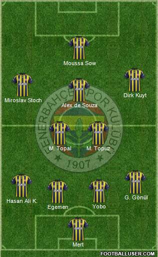 Fenerbahçe SK Formation 2012