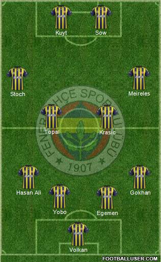 Fenerbahçe SK Formation 2012