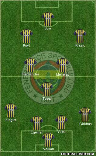 Fenerbahçe SK Formation 2012
