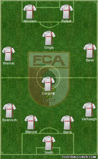 FC Augsburg Formation 2012