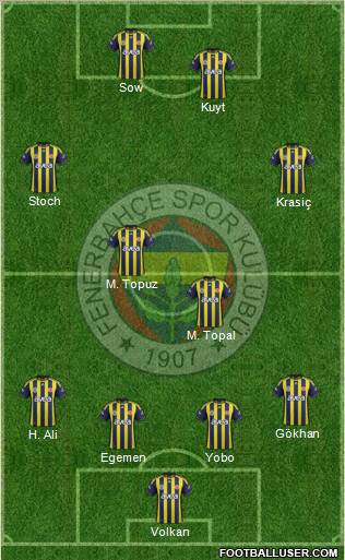 Fenerbahçe SK Formation 2012