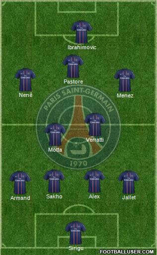 Paris Saint-Germain Formation 2012