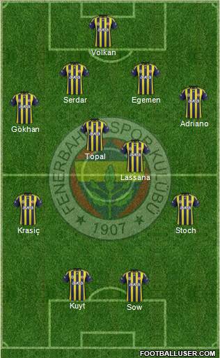 Fenerbahçe SK Formation 2012