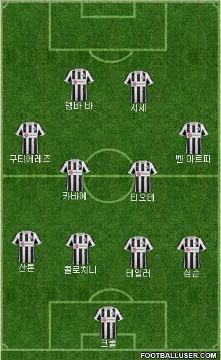 Newcastle United Formation 2012