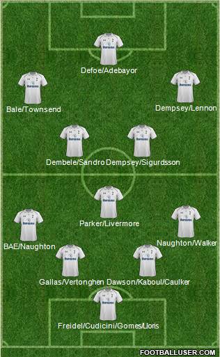 Tottenham Hotspur Formation 2012
