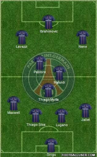 Paris Saint-Germain Formation 2012