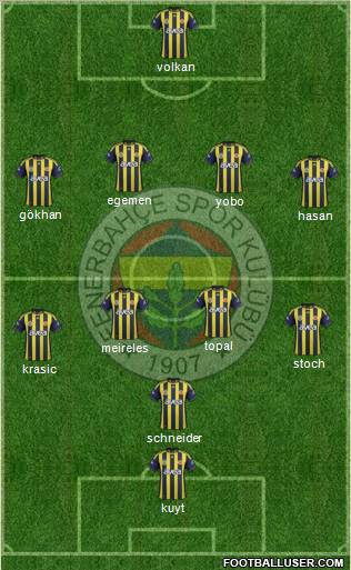 Fenerbahçe SK Formation 2012