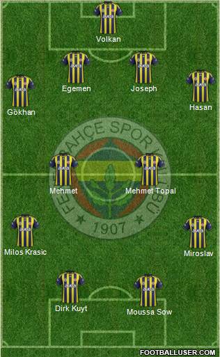 Fenerbahçe SK Formation 2012