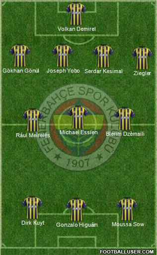 Fenerbahçe SK Formation 2012