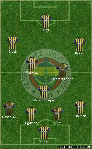 Fenerbahçe SK Formation 2012