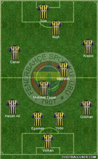 Fenerbahçe SK Formation 2012