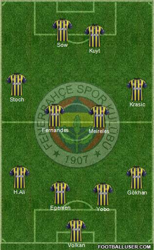 Fenerbahçe SK Formation 2012