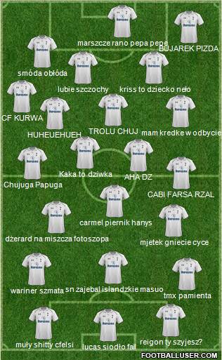 Tottenham Hotspur Formation 2012