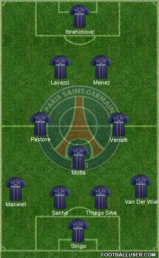 Paris Saint-Germain Formation 2012