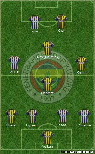 Fenerbahçe SK Formation 2012