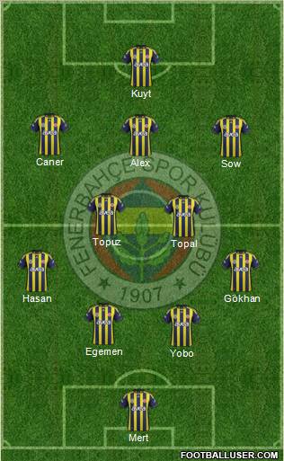 Fenerbahçe SK Formation 2012
