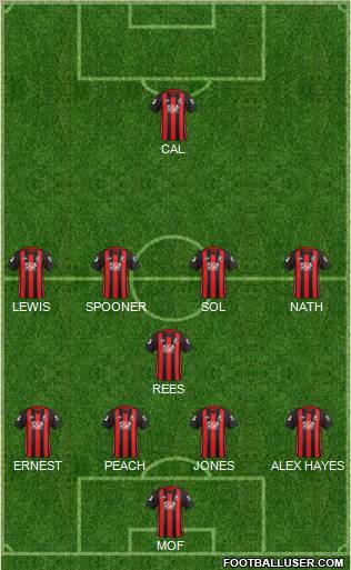 AFC Bournemouth Formation 2012