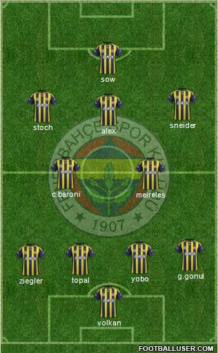 Fenerbahçe SK Formation 2012